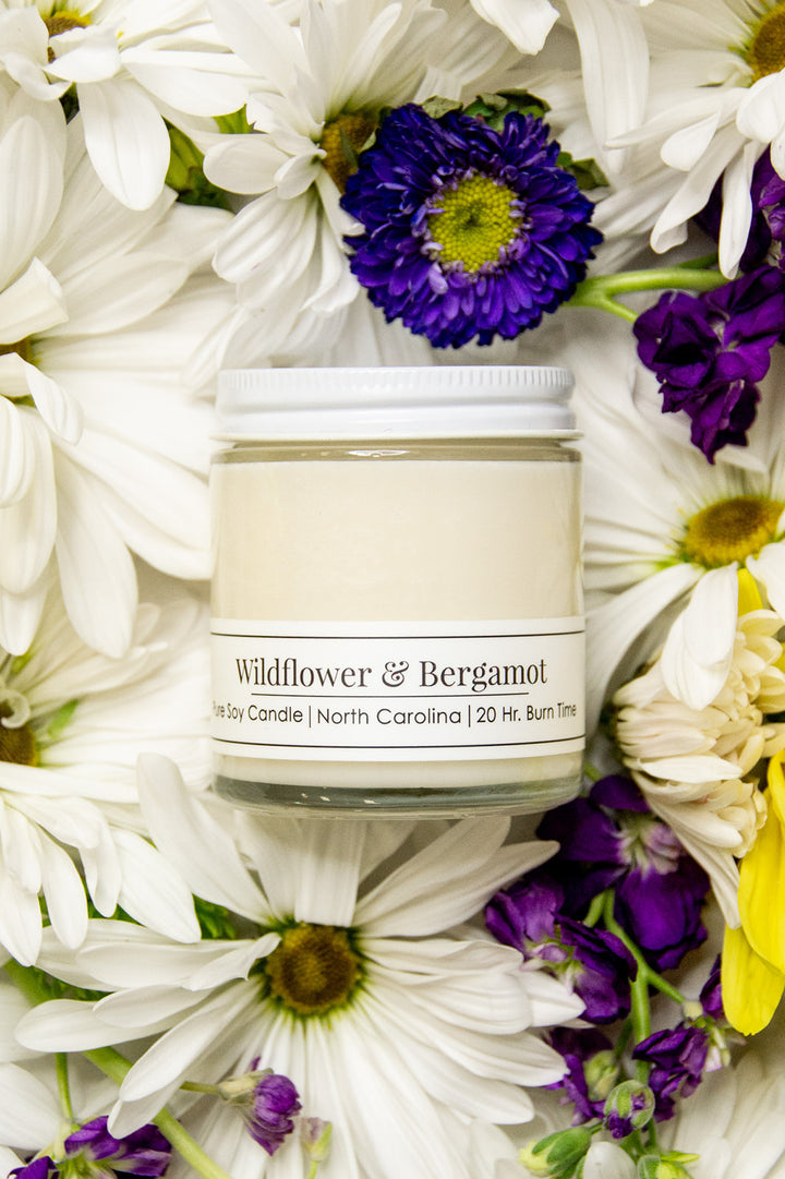 Wildflower &amp; Bergamot 4 oz Soy Candle