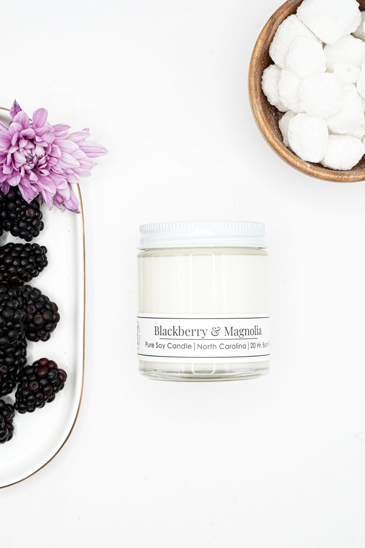 Blackberry &amp; Magnolia 4 oz Soy Candle