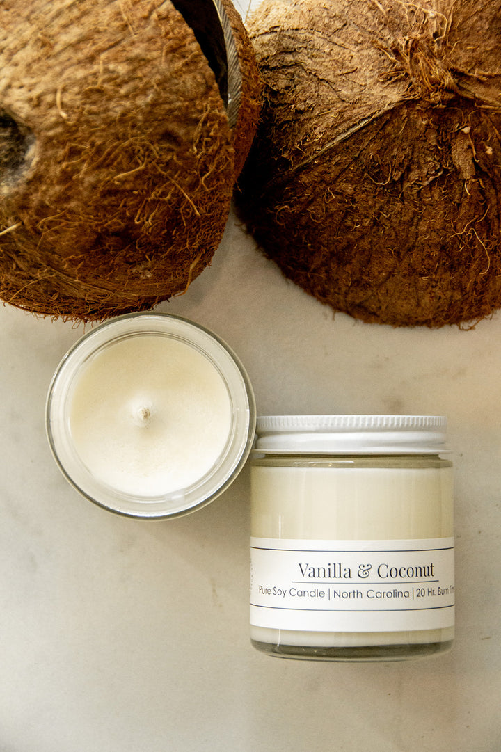 Vanilla &amp; Coconut 4 oz Soy Candle