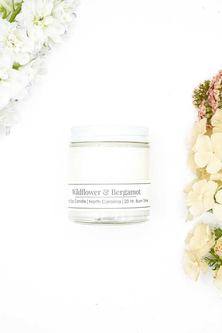 Wildflower &amp; Bergamot 4 oz Soy Candle