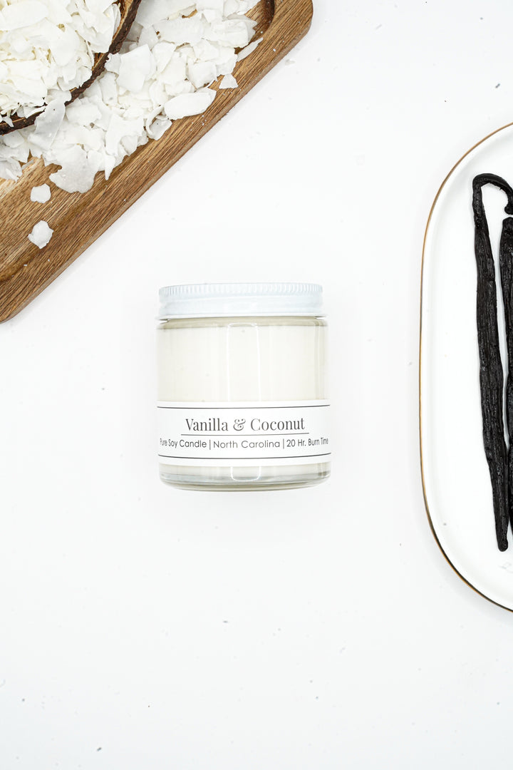 Vanilla &amp; Coconut 4 oz Soy Candle