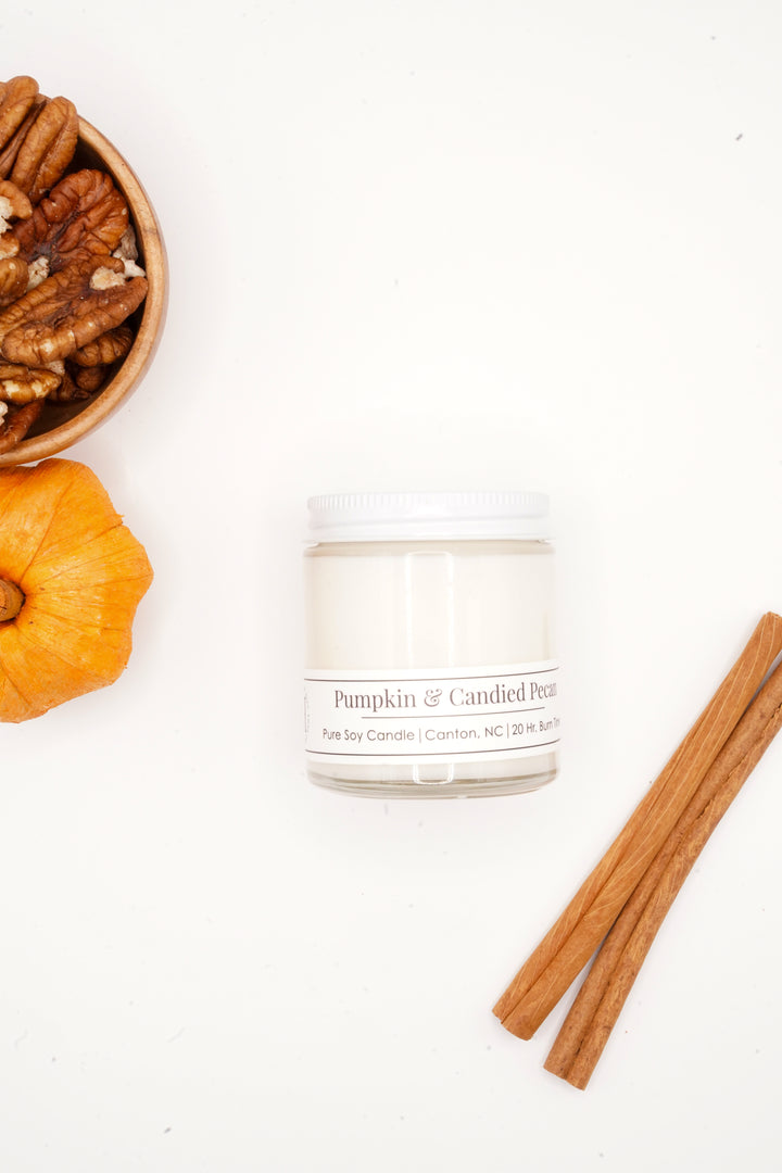 Pumpkin &amp; Candied Pecan 4 oz Soy Candle