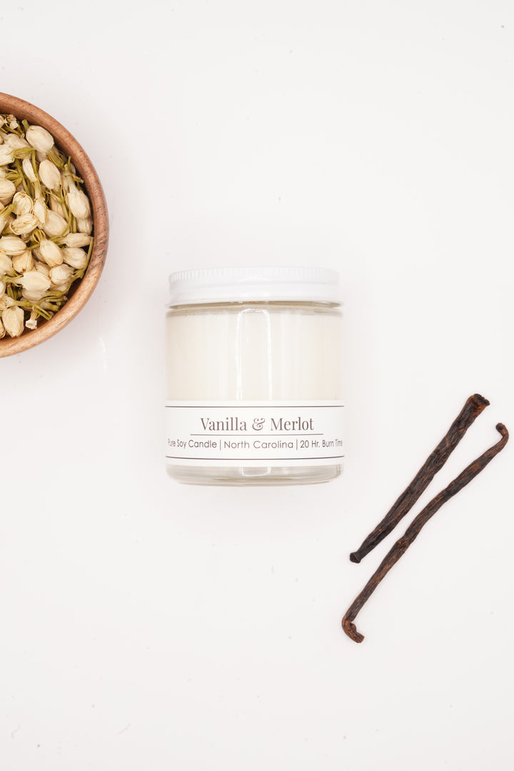 Vanilla &amp; Merlot 4 oz Soy Candle
