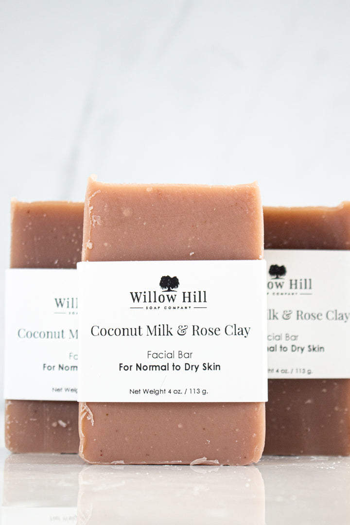 Coconut Milk and Rose Clay Facial Bar