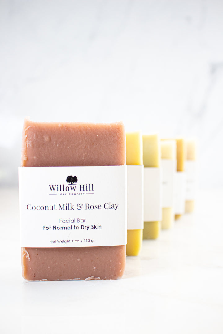 Coconut Milk and Rose Clay Facial Bar