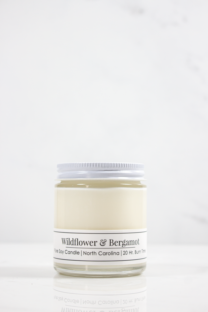 Wildflower &amp; Bergamot 4 oz Soy Candle