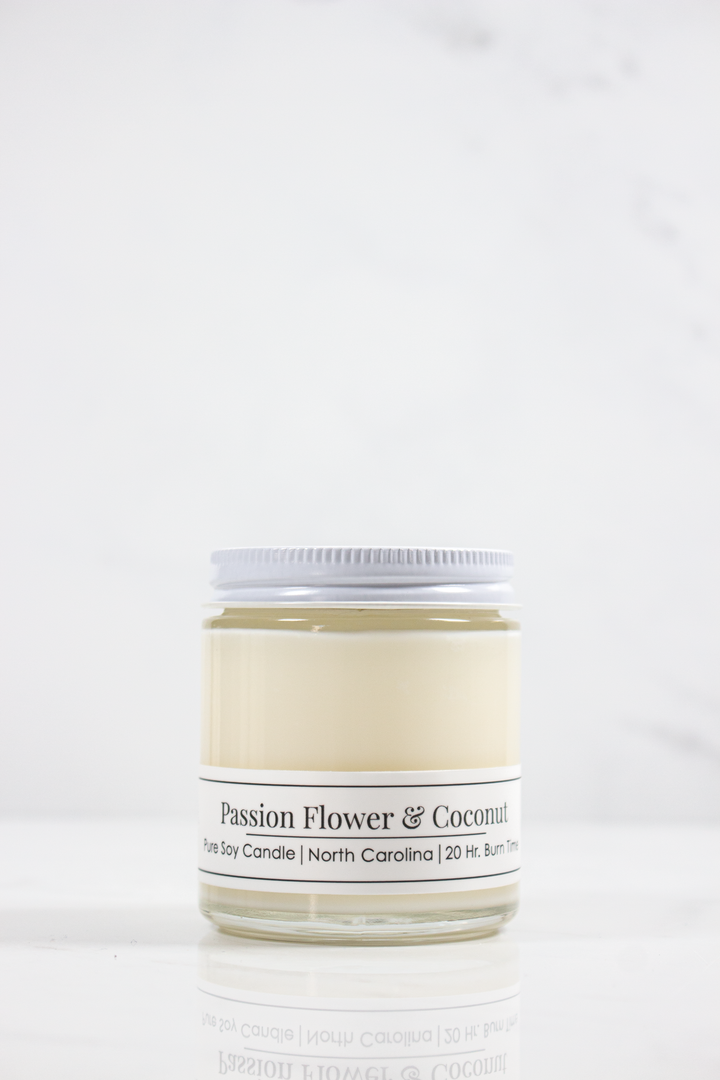 Passion Flower &amp; Coconut 4 oz Soy Candle
