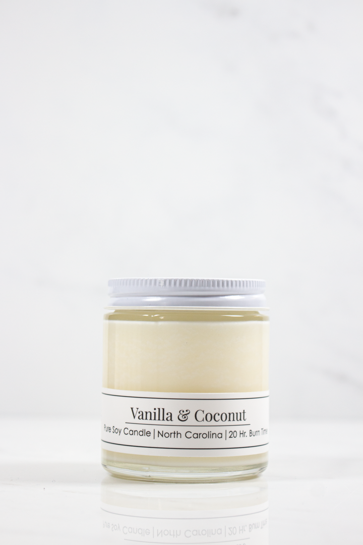 Vanilla &amp; Coconut 4 oz Soy Candle