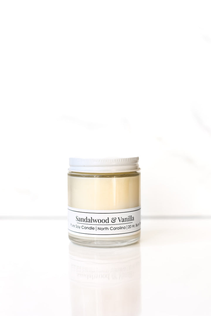 Sandalwood &amp; Vanilla 4 oz Soy Candle