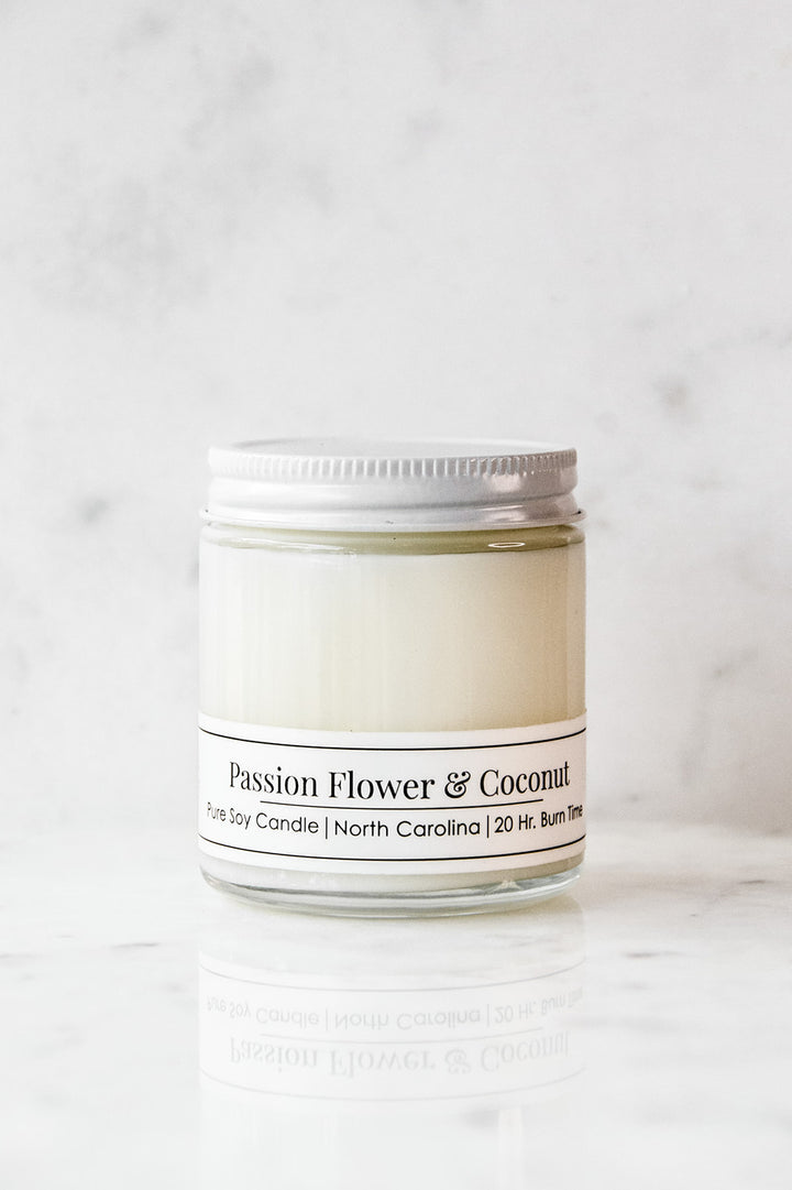 Passion Flower &amp; Coconut 4 oz Soy Candle