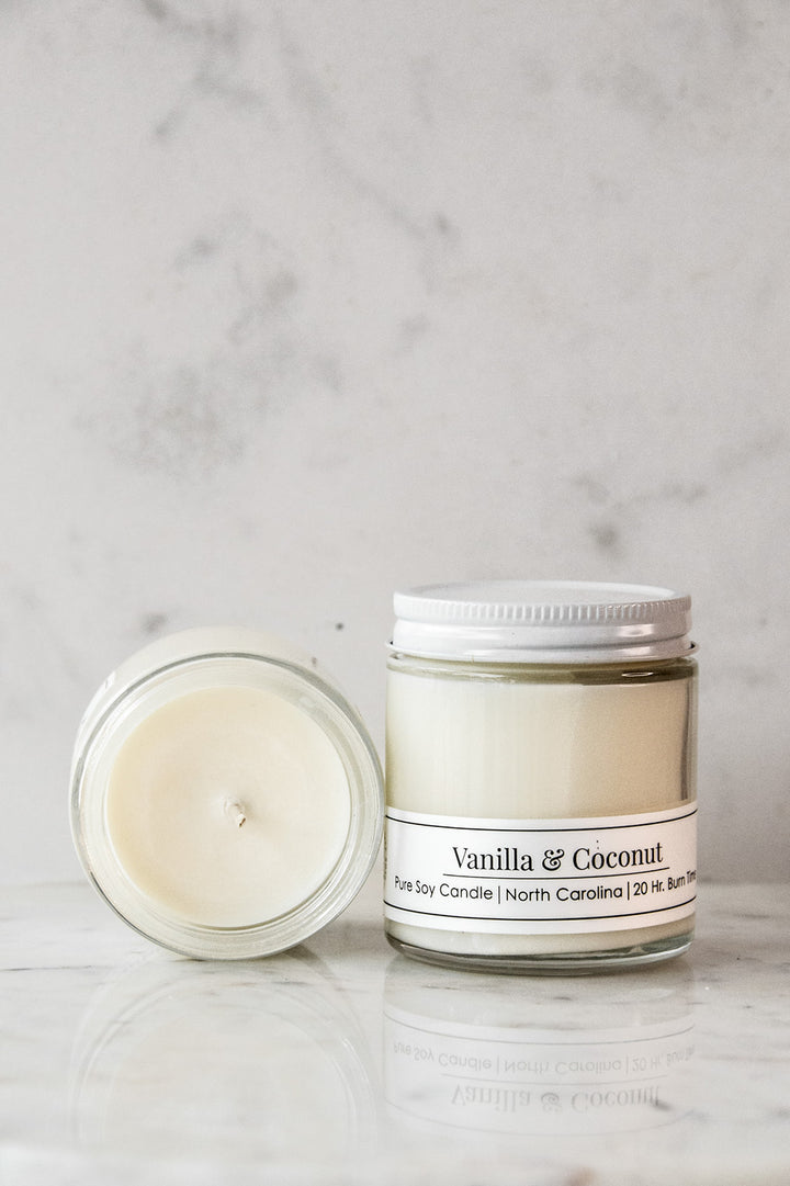 Vanilla &amp; Coconut 4 oz Soy Candle