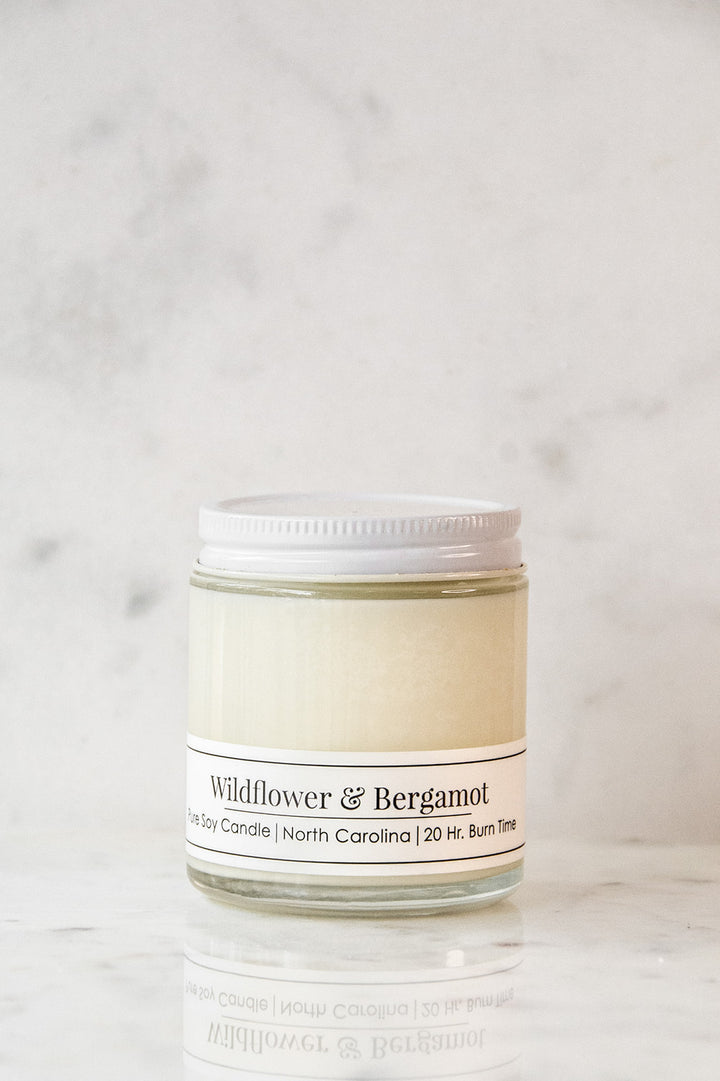 Wildflower &amp; Bergamot 4 oz Soy Candle